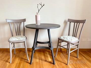 Set sedie vintage + tavolo rotondo Nardi