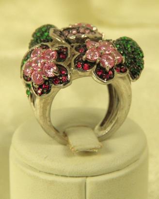 Anello "Vintage" mazzo di fiori, in argento 925