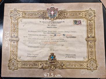 Pergamena di Laurea 1937 Regia Università di Parma