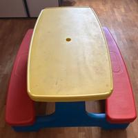 Tavolo pic nic bambini da esterno richiudibile
