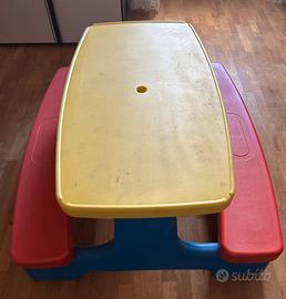 Tavolo pic nic bambini da esterno richiudibile
