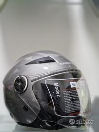 CASCO DIEFFE GRIGIO FINANZA LUCIDO VISIERA LUNGA
