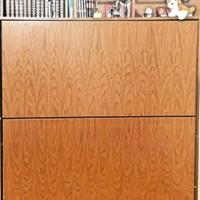 Letto legno noce a castello a scomparsa