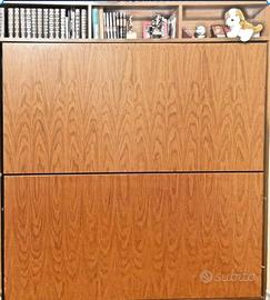 Letto legno noce a castello a scomparsa