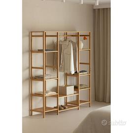 2 Armadi aperti con ripiani in legno di bambù 70€