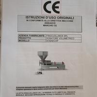 Dosatrice volumetrica, tappatrice ed essiccatore