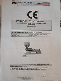 Dosatrice volumetrica, tappatrice ed essiccatore