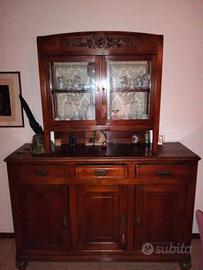Credenza con mobile vetrina antico