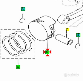 -Pistone Yamaha X Max 250 1C0E16310100