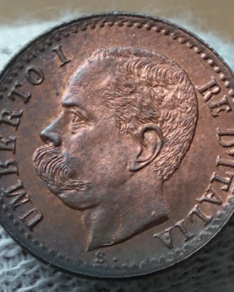 1 Cent 1895 Umberto I FDC Parzialmente Rosso