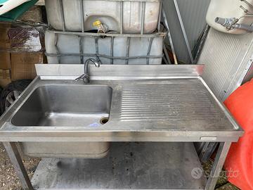 Lavello Professionale in Acciaio Inox 140x70 cm