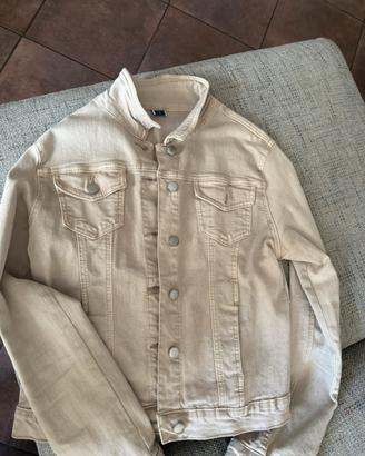 Giubbotto jeans beige tg L