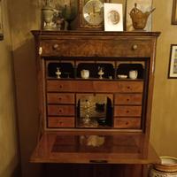 Secretaire, Ribaltina Biedermeier  in noce