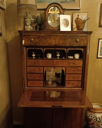 Secretaire, Ribaltina Biedermeier  in noce