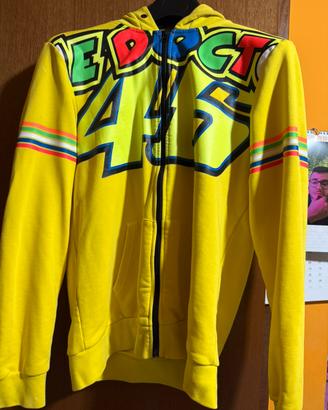 Felpa valentino rossi con zip e cappuccio