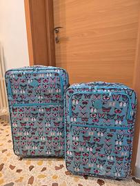 Set di 2 Valigie NBG Fantasia Farfalle 
