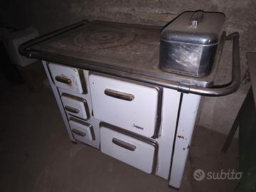 Stufa vintage d'epoca Zappas e ghisa (antica)