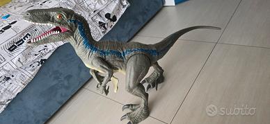 Dinosauro velociraptor blue jurassic word 