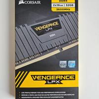 Ddr4 32gb (2x16gb) crucial vengeance 3600mhz cas18