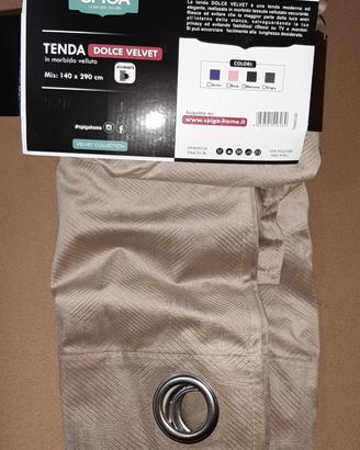 Tende in vellutino beige 