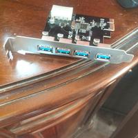 Scheda PCI-Express adattatore 4 porte USB 3.0/3.2 