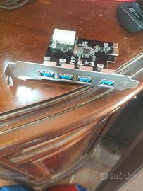 Scheda PCI-Express adattatore 4 porte USB 3.0/3.2 