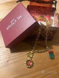 Collana charm Sicily In