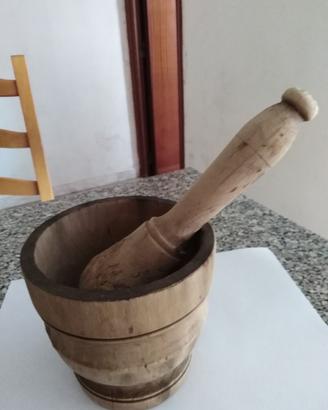 MORTAIO CON PESTELLO IN LEGNO