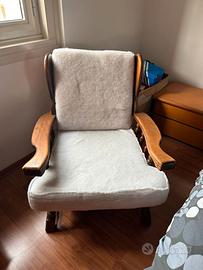 Poltrona in legno massiccio -trasporto disponibile