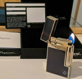Nuovo Accendino S.T. Dupont L2 Firehead Blu Pallad