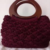 Borsa donna fatta a mano uncinetto cordino nautico