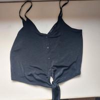 Top nero da ragazzina