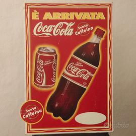 Manifesto cartonato Coca Cola fine anni 90