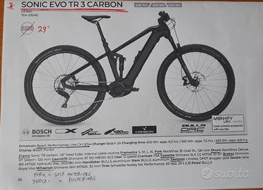 E-mtb Bulls Sonic Evo TR3 Carbon .