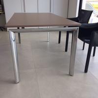 TAVOLO o SCRIVANIA 160x85 BASE ACCIAIO CROMATO