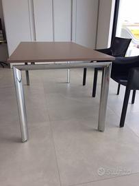TAVOLO o SCRIVANIA 160x85 BASE ACCIAIO CROMATO