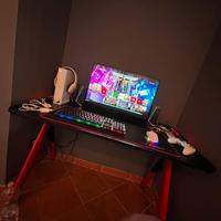 Scrivania da gaming nera 110cmx60cm