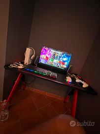 Scrivania da gaming nera 110cmx60cm