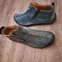 Scarpe da uomo fatte a mano con cerniera