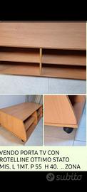 PORTA TV CON ROTELLINE