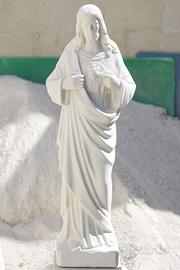 STATUA SACRO CUORE DI GESU' 83CM IN CEMENTO BIANCO