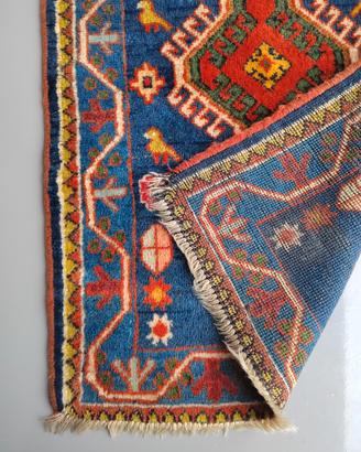 Tappeto persiano tribale lana annodato mano 90×60