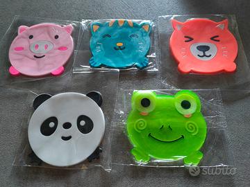 Sottobicchieri con animali stile cartoon - 5 pezzi