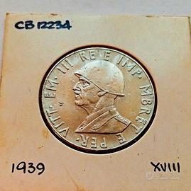 2 LEK Albania, 1939, magnetica. SPL