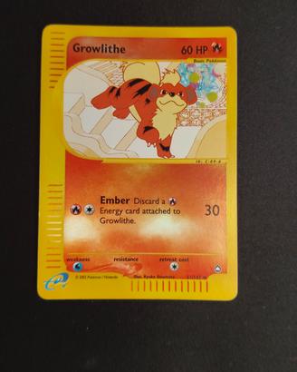 Growlithe 51/147 holo Reverse Aquapolis