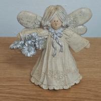 Angioletto in ceramica per presepe e decorazioni 