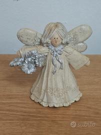 Angioletto in ceramica per presepe e decorazioni 