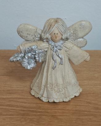 Angioletto in ceramica per presepe e decorazioni 