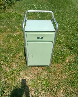 Comodino da ospedale vintage
