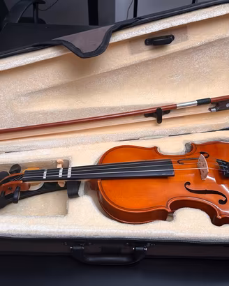 Violino 1/4 con archetto, spalliera FOM, custodia